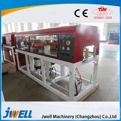 Tablero de piso al aire libre interior de JWELL que hace la línea de la protuberancia del perfil del PVC de la máquina PE WPC