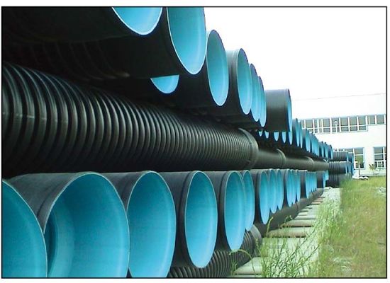 El HDPE PP dobla la máquina acanalada pared de la protuberancia del tubo de Dwc